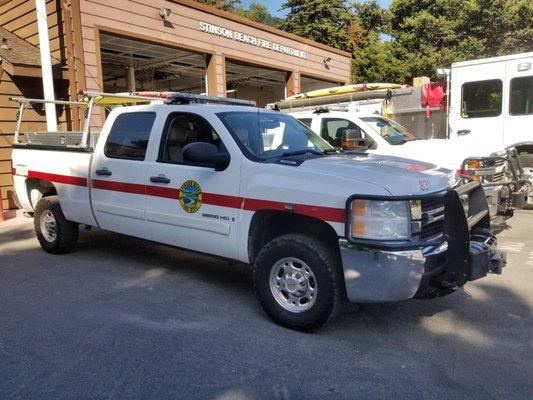 Stinson beach fire utility truck