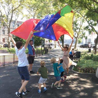 Fun at the park during summer camp!