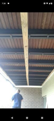 Replace balcony ceiling with PVC