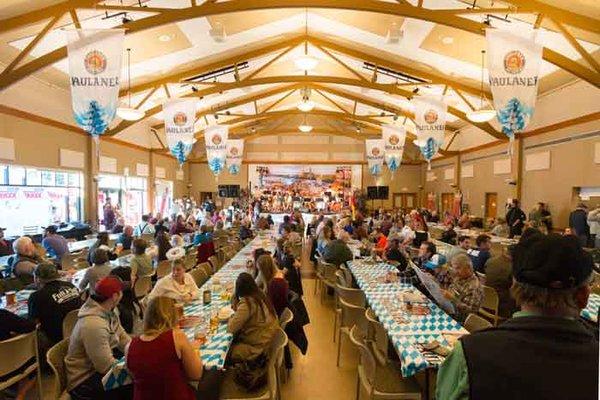 Bier Halle!  1 indoor stage & bier hall and 1 outdoor stage & bier hall.  Prost!