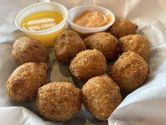 Hush puppies-we needed a snack during the menu revisit