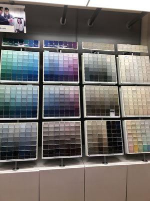 Paint color swatches. They had another wall of swatches. Lots of colors