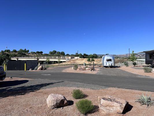 Camp Eddy, walk to the other side of the parked RV's and you can get rent a scooter with your phone.