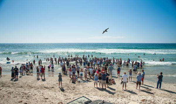 Our annual Beach Baptism at Torrey Pines