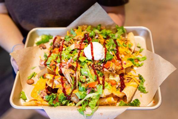 BBQ Sheet pan nachos