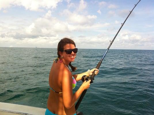 Fishing for Cobia on the Obsession out of Port Canaveral, Florida.