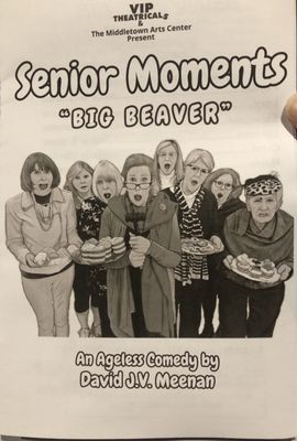 Program for the play "Senior Moments" performed here 1/28/24