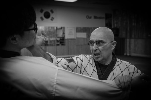 grandmaster Chiodo showing self defense technique