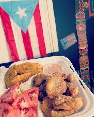 Chicken Cracklings with Plantains