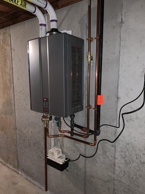 Rinnai tank-less water heater we installed