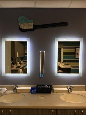 Brushing station at Central Jersey Pediatric Dentistry & Orthodontics