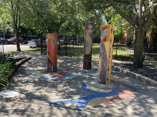 Public art on the east end of the Mall.