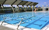 Main Pool: 25 yards long x 25 meters wide, 10 lanes, 6 feet to 13 feet in depth