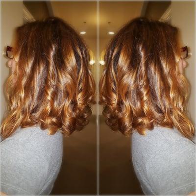 Long Bob w/ Pumpkin Spice Balayage