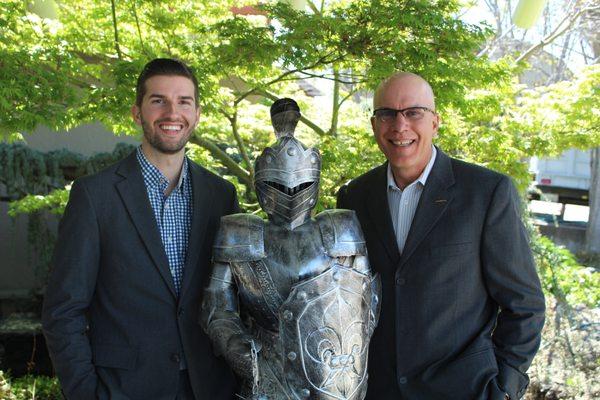 Garrett and Peter Konrad with Sir IFC