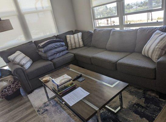 Living room vacuumed, swept and deep cleaned!  The detail of the cleaning is amazing!