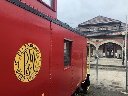 The gorgeous caboose behind the museum!