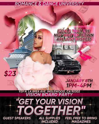 Sunday, January 8th! 'Get Your Vision Together' Vision Board Party!