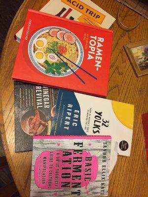 All sorts of cookbooks and how to books, some of the best, learn something new today!