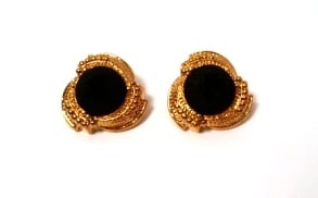 Royal vintage button earrings