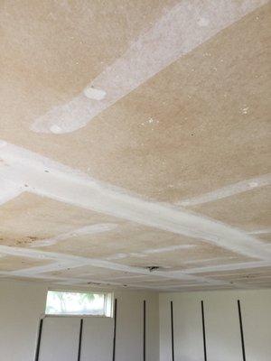 Ceiling after asbestos abatement.