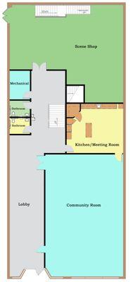 First floor layout of the fully renovated rehearsal studio