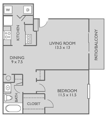 One Bedroom One Bath