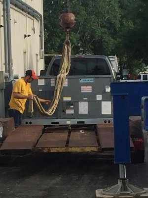 Attaching to rooftop unit, preparing for move