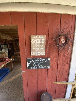 Entrance to Chandler pond farm store