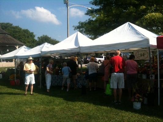 Waiting in line at Downingtown farmer's market, July 23, 2016