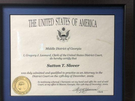 Sutton T Slover Personal Injury Attorney