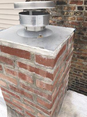 Chimney rebuild and liner installed