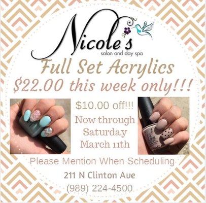 Now through Saturday March 11th :)