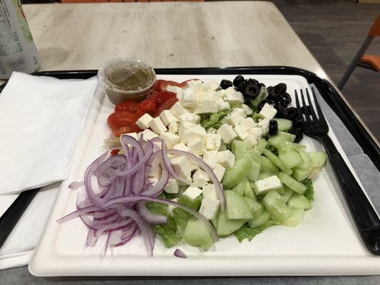 Great Greek salad, tons of feta cheese