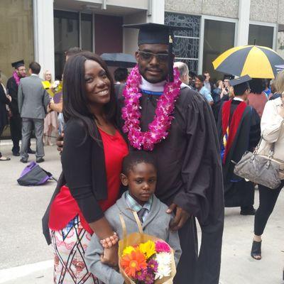 The family at my graduation ceremony