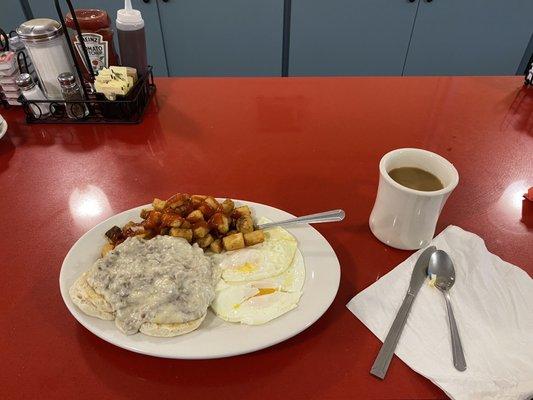 Biscuits & Gravy! Better than my Wife makes! (...sorry Hun.)