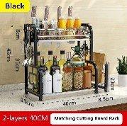 2 Layer Kitchen Rack with Cutting Board Rack