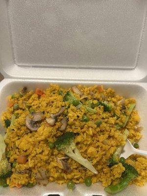 Veggie fried rice no egg