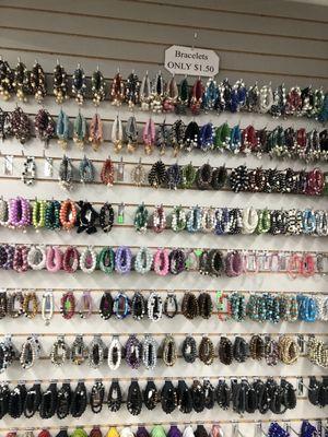 Great selection of bracelets