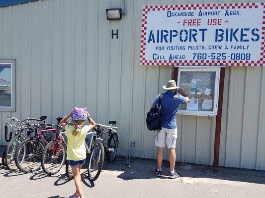 Oceanside Airport Association - Free Use - Airport Bikes.