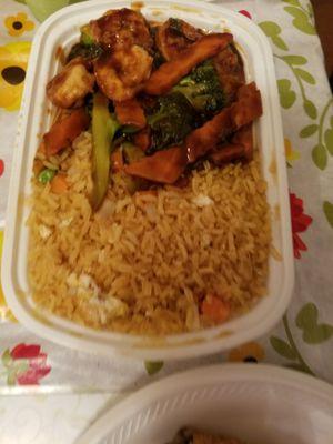 Shrimp with broccoli combo