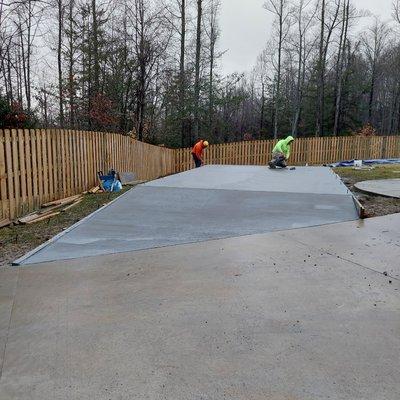 Finished concrete slab