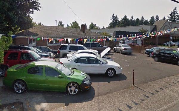 The front of the shop as seen from Glisan Street. (Google maps screenshot)