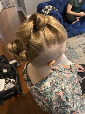 Fun wedding updo