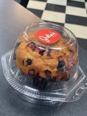 Triple berry muffin