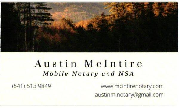 This is a copy of my business card with my work phone number, email, and website