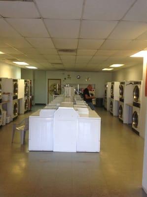 Inside of the Laundromat from the entrance