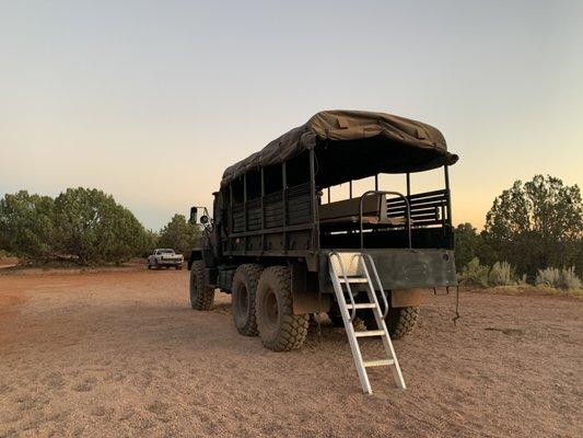 This is the monster truck that took us out and about.