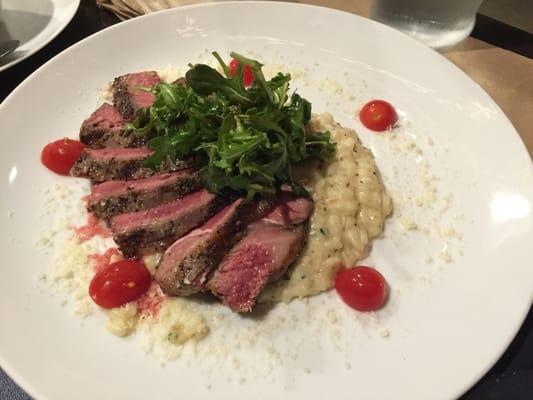 Gorgonzola Risotto with grilled rib eye steak!