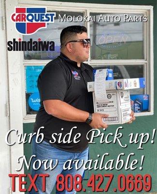 Curb side PICK UP! Now available! Want to limit your public exposure? Text us at 808.427.0669 to place an order and even pay!